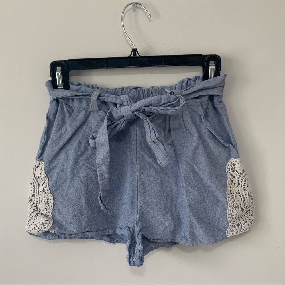 Miami Blue Shorts with Lace Sides